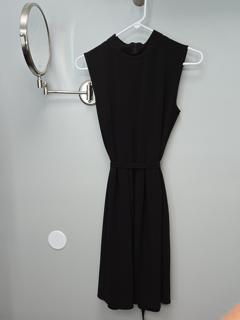 Uniqlo Sleeveless Black Mock-Neck Dress with Belt